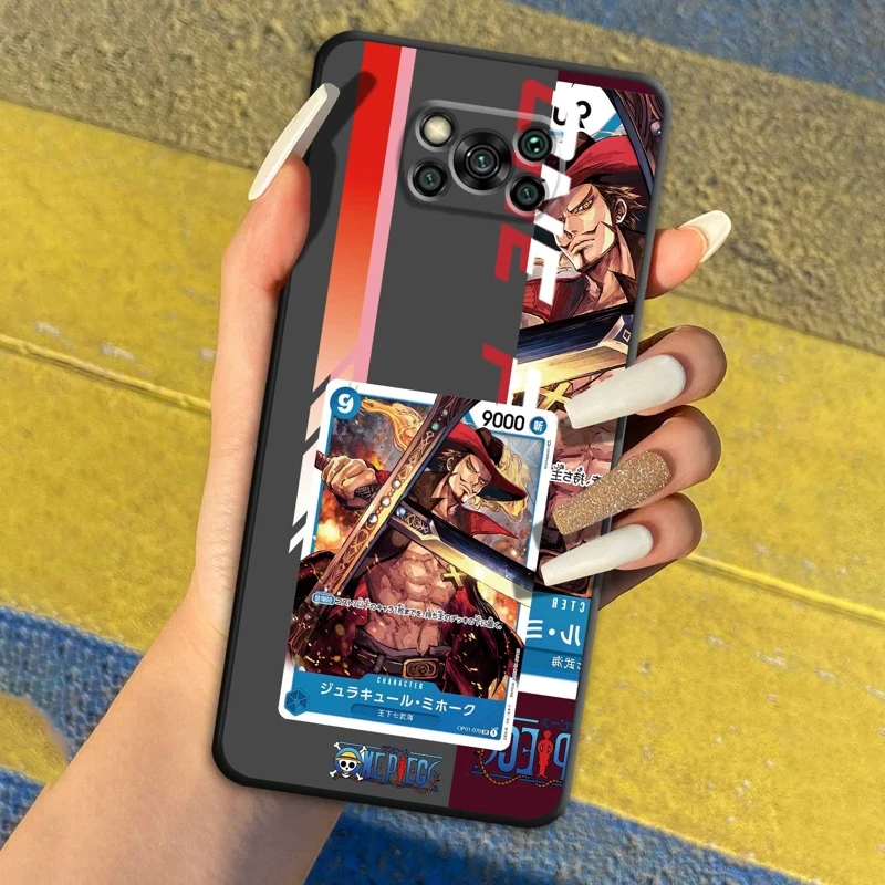 

Чехол Funda для Xiaomi Mi Poco M4 M3 C40 F1 GT M5s X3 NFC X4 Pro 5G C55 C50 C51 X5 F3 M5 One Piece Anime Card