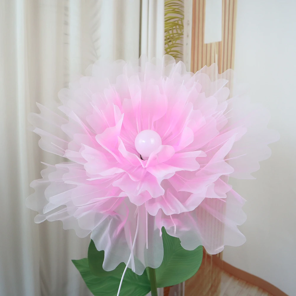 Искусственный большой цветок из пряжи с лампой свадебное украшение макет сцены