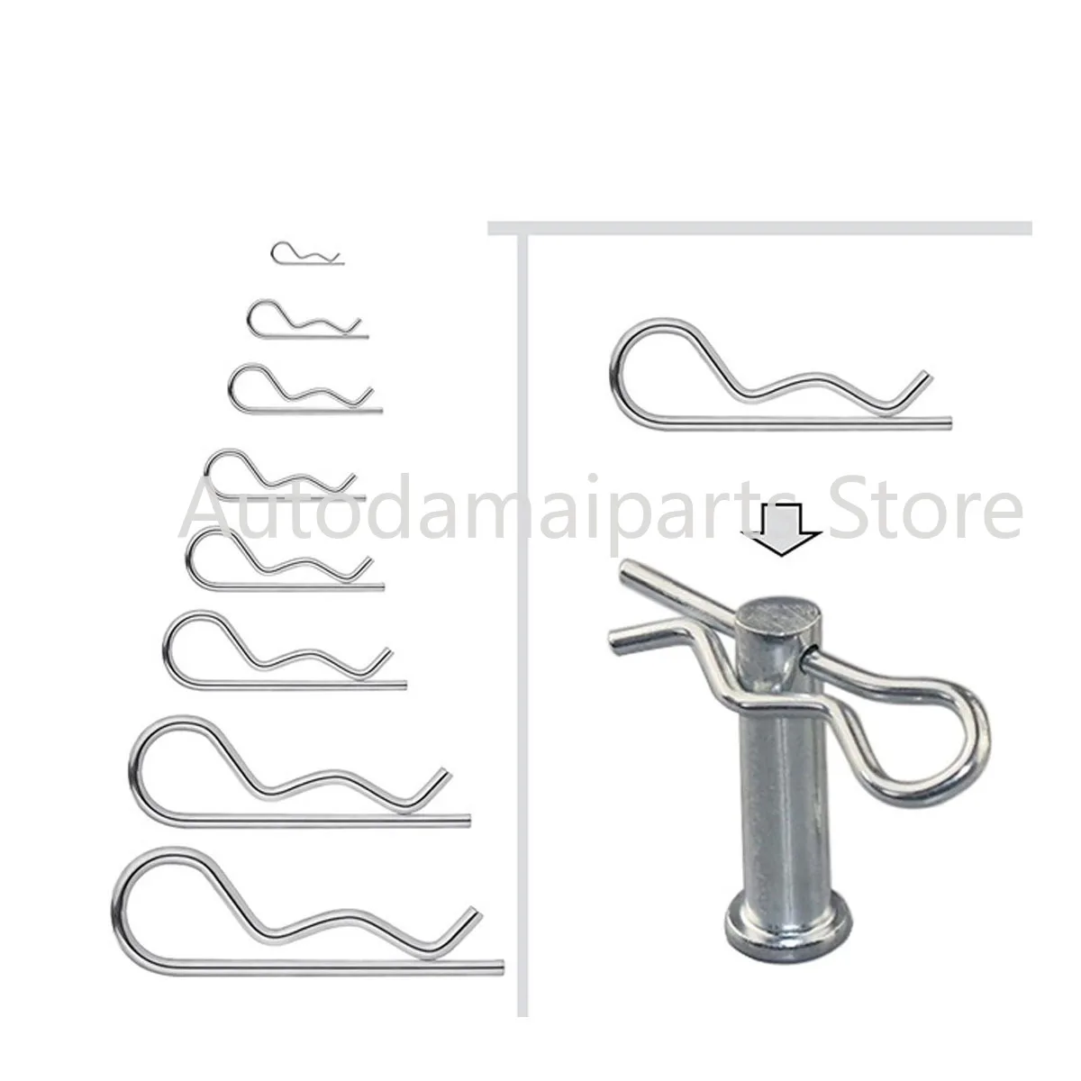 

125 шт. в наборе, R-образная шпилька для хлопка из нержавеющей стали, B-образная эластичная шпилька для хлопка, Шпилька для волос, защелка