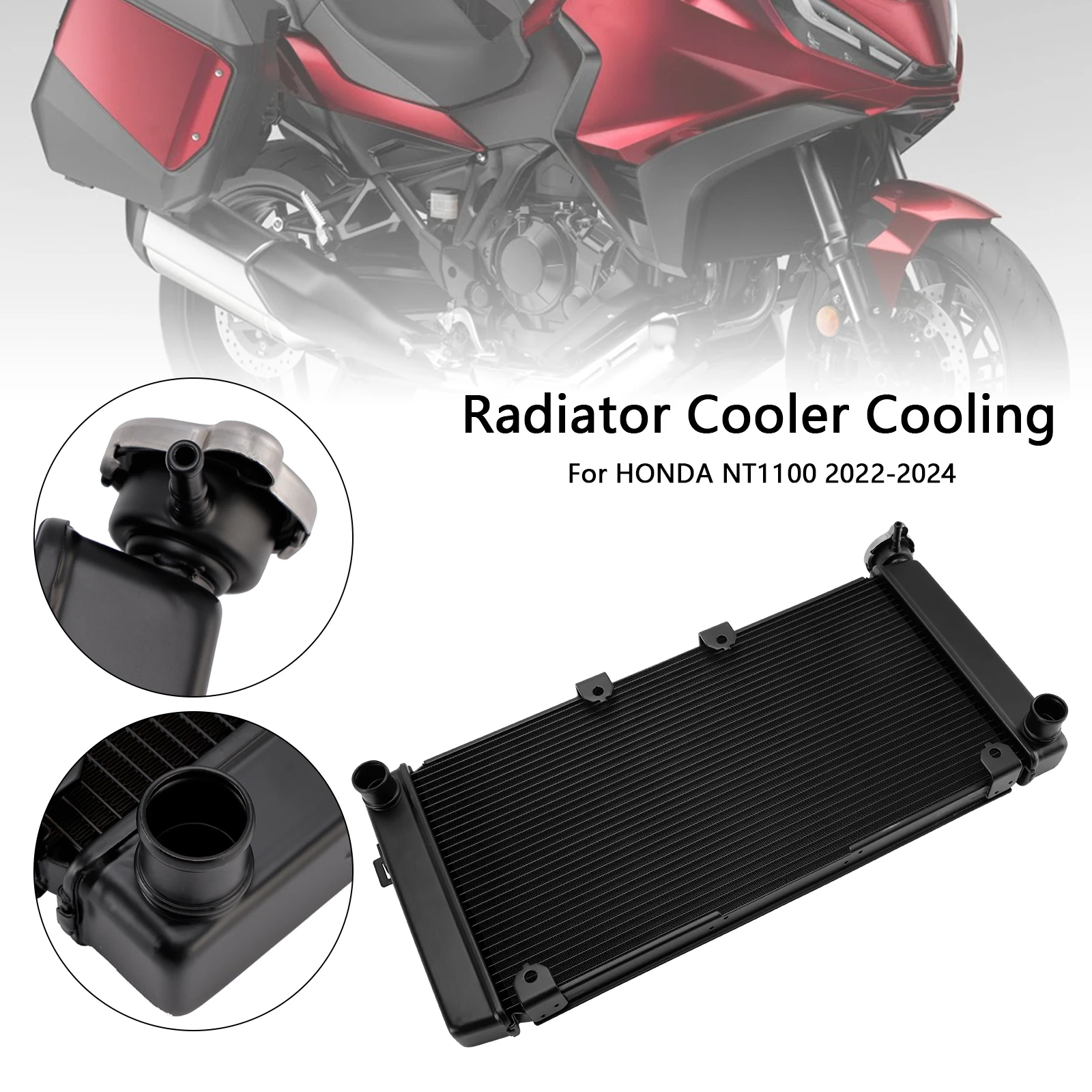 Фото Охлаждающий радиатор Topteng, кулер двигателя для HONDA NT1100 2022-2024 2023 №1