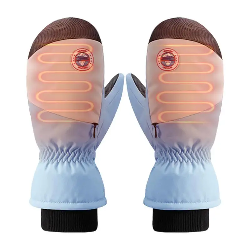 

Snow Gloves For Men Waterproof Snow Gloves Women's Touchscreen Winter Gloves Thermal Ski Gloves Windproof With Wrist Leashes