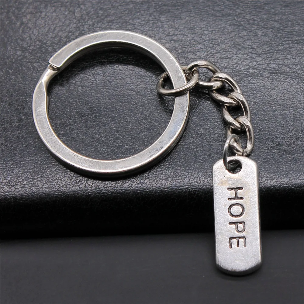 

Металлический держатель «сделай сам», фотоподарок, мужской брелок, 2 цвета, 21x8 мм, подвеска «Надеюсь», брелок