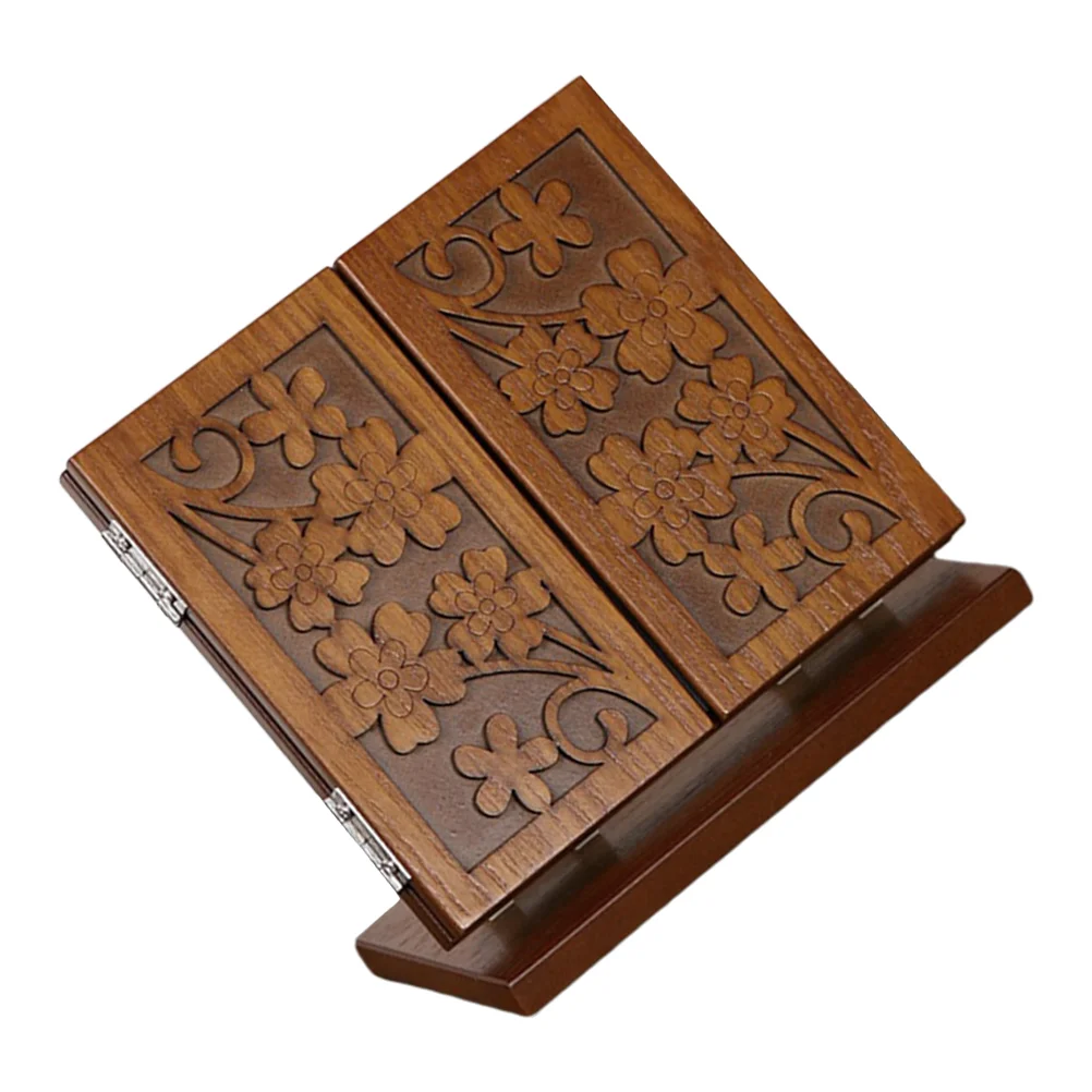 

1 шт. удобное трехстороннее косметическое зеркало, настольное зеркало с деревянным узором и вырезами