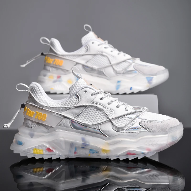 

Mens Sneakers Soft Sole Comfortable Breathable Non-slip Lace-up Increase Casual Soports Running Shoes Mens Wholesale