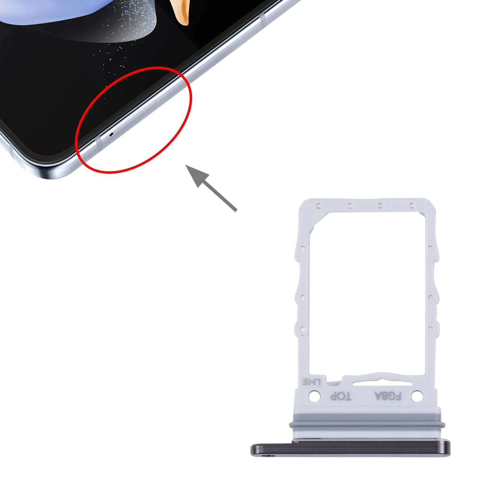 

For Samsung Galaxy Z Flip4 SM-F721B Original SIM Card Tray