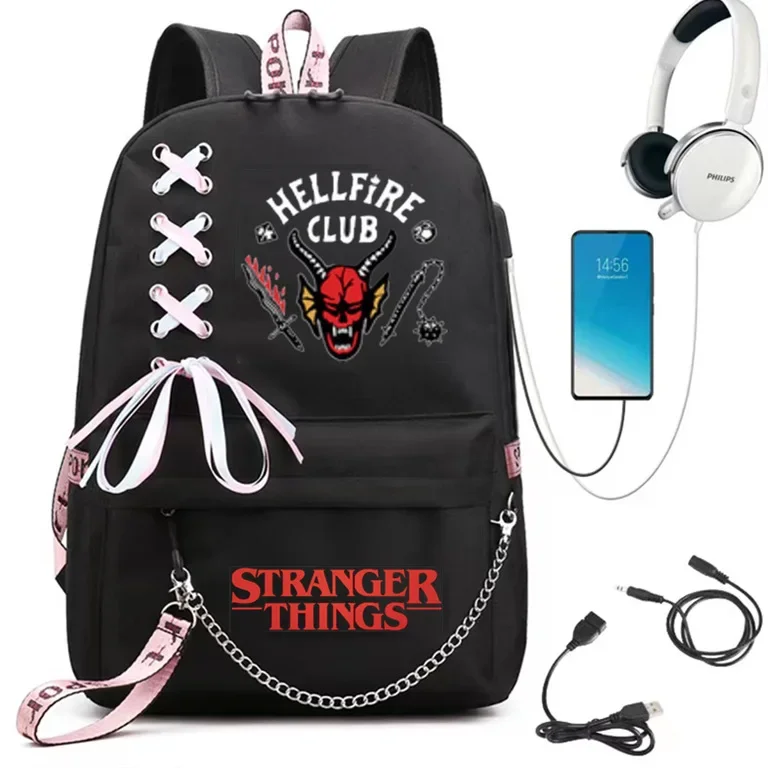 

Fashion New Stranger Things Backpacks Set TV Show Large Capacity Waterproof Schoolbag Laptop Travel Bag Mochila Gifts