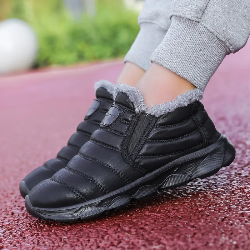 Warm Cotton Boots Women Winter Waterproof Non-Slip Low-Top Women Snow Boots Plush Thicken Warm Flat Comfortable Walking Footwear