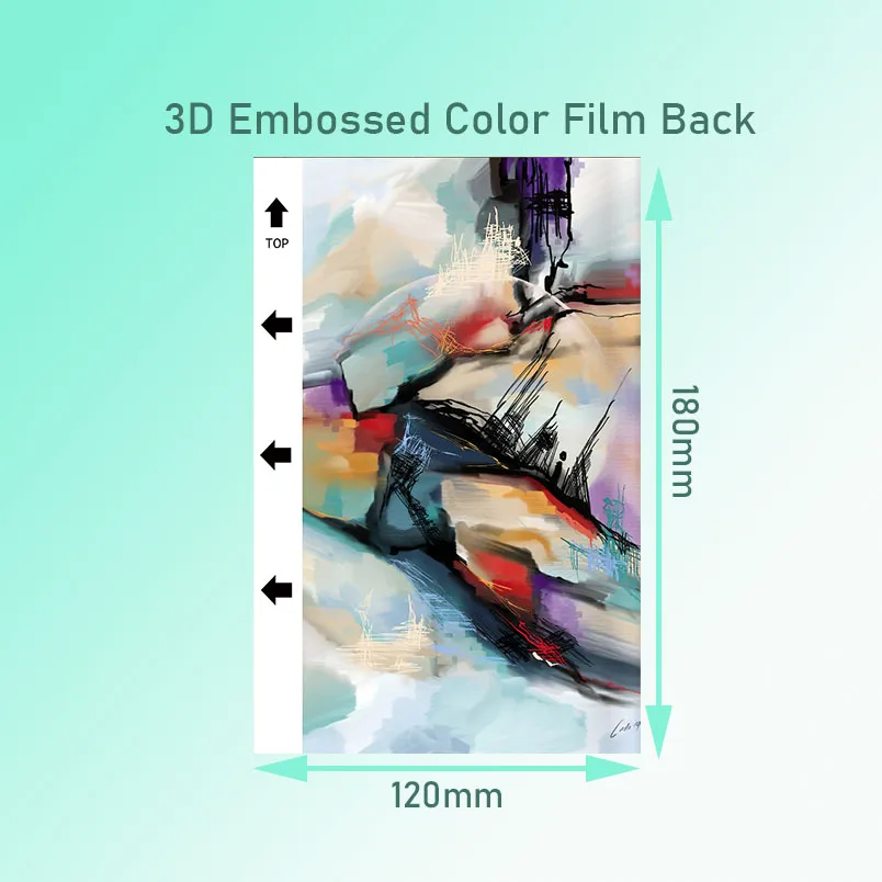 

3D Embossed Color Back Film Paint Cover Protector Sticker For All Cutting Machine Universal Cutting Film PVC Decorative Cover