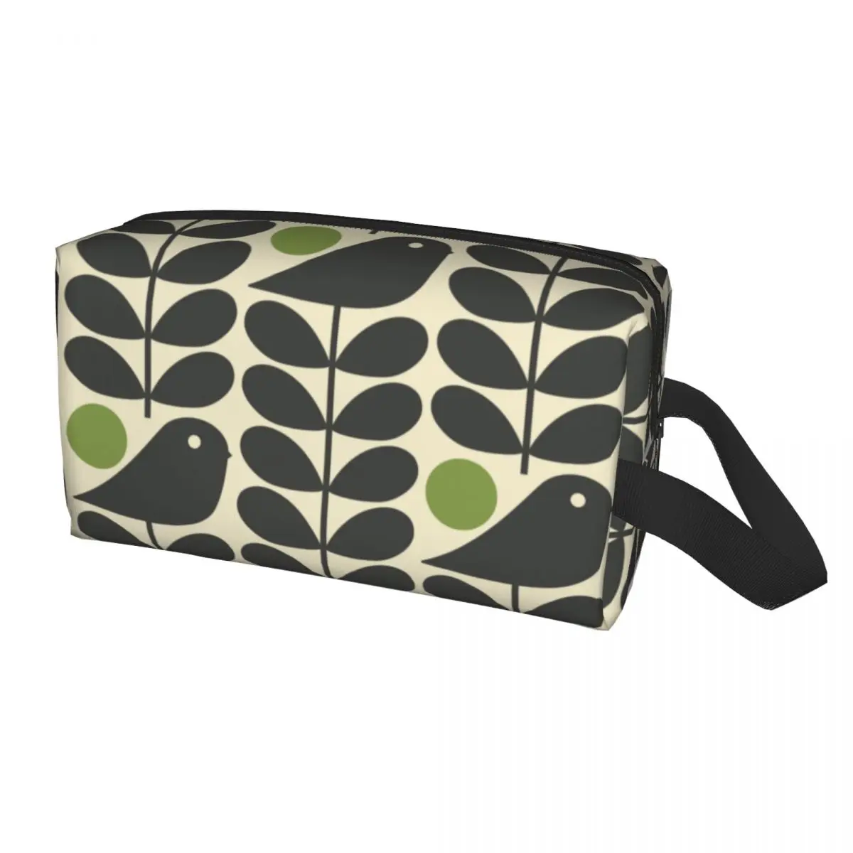 

Orla Kiely Dark Color Toiletry Bag Scandinavian Scandi Retro Makeup Cosmetic Organizer Ladies Beauty Storage Dopp Kit Case