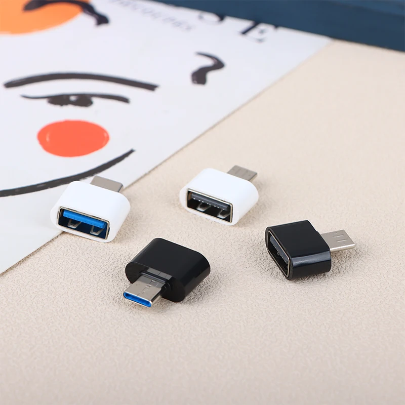 

10Pcs Usb2.0 to type-c micro adapter Car charging adapter mobile u disk converter head