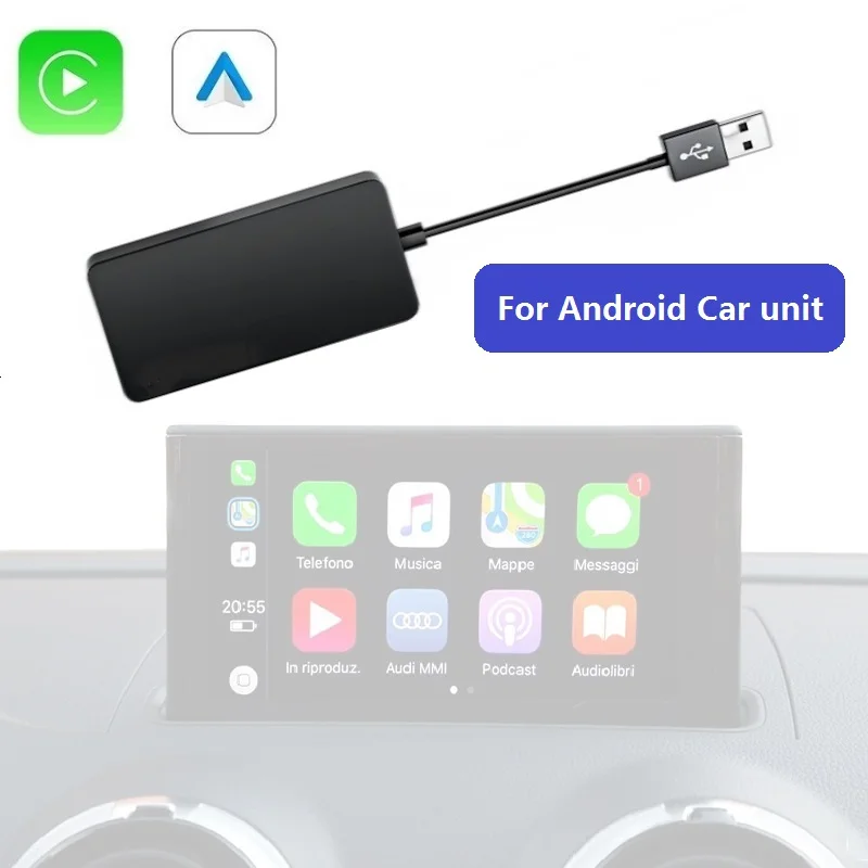 

Автомобильная ТВ-приставка с ии для Carplay Android, автомобильный беспроводной адаптер, подключи и работай, поддержка Mirrorlink, Раздельный экран, гол...