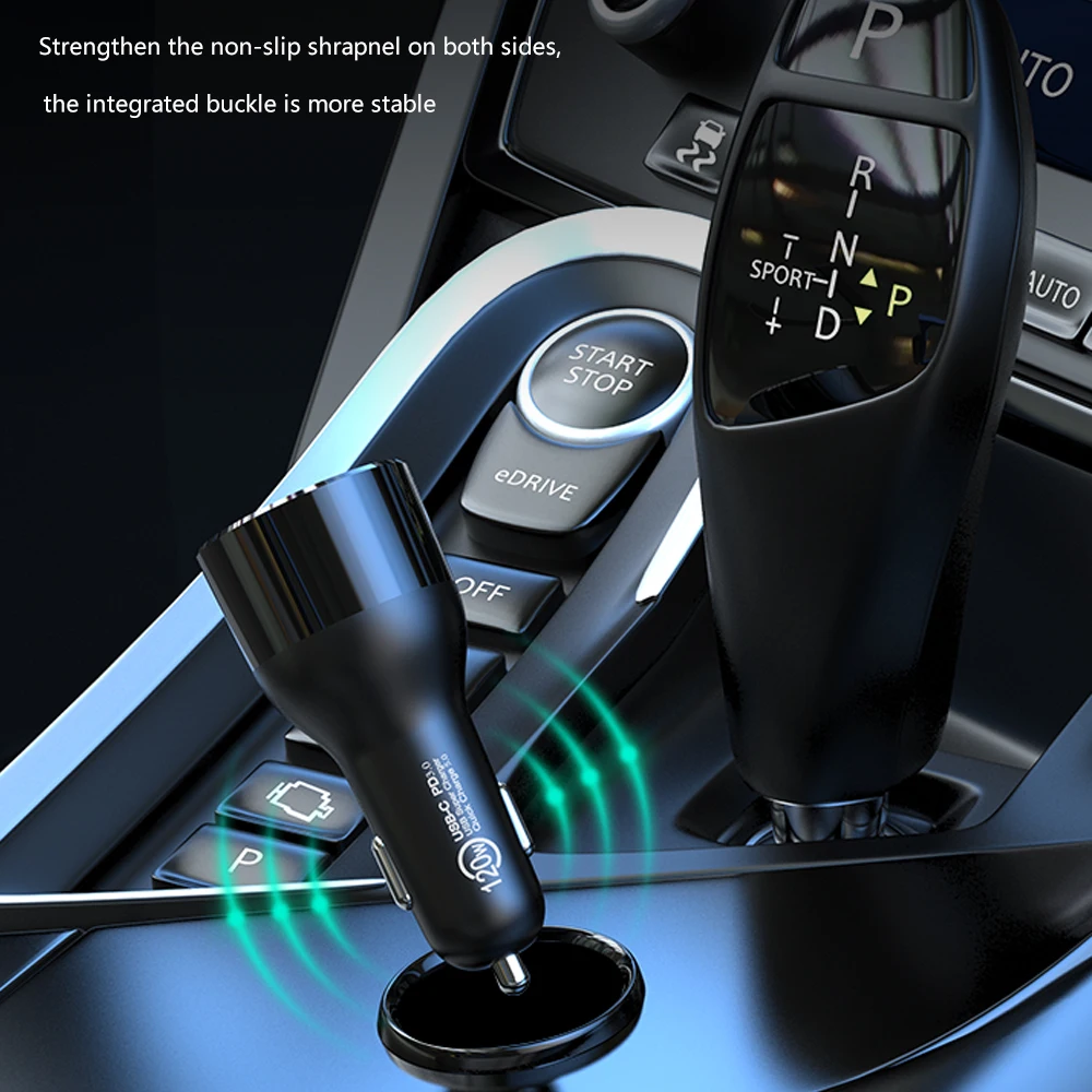 120w fast car charger 3 port usb quick charge ppspd 10065453020w qc3 0 18w for huawei xiaomi type c iaptop tablet iphone 12 free global shipping