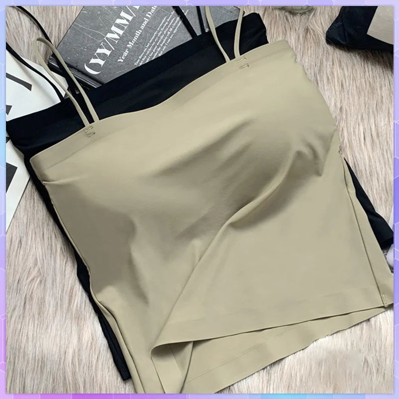 Однотонные женские сексуальные бюстгальтеры базовый топ с чашками черные