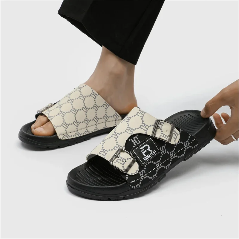 Трансграничные мужские сандалии большого размера новинка лета 2024 модные с