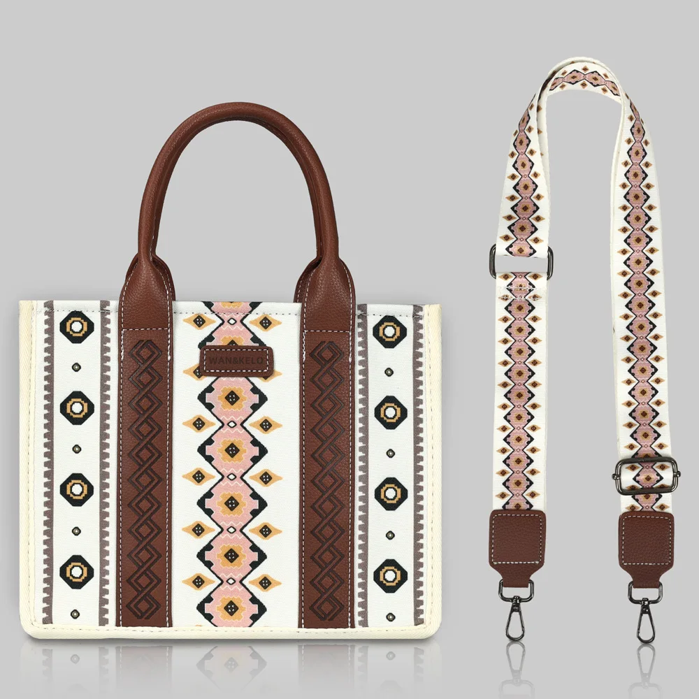 

Женская сумка-тоут в богемном стиле, популярная Ретро вместительная сумочка на плечо в этническом стиле, модный саквояж на плечо