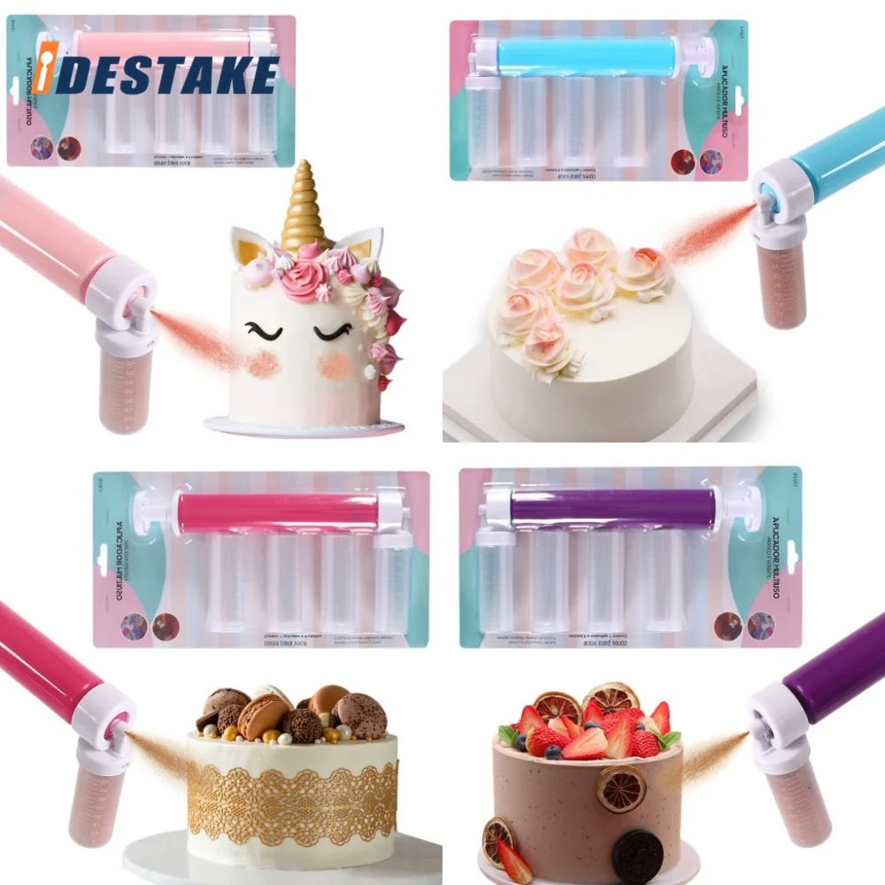 

Cake Spray Mold Mousse Cupcake Color Sprayer DIY Baking Supplies Manual Spray Cylinder Shaping Spray Gun Kitchen Pastry Tools