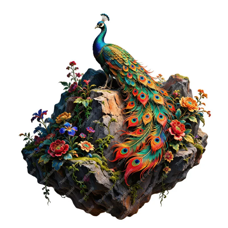 Фото Наклейки на стену Three Ratels CAB34 Peacock Floating Island для украшения дома №4