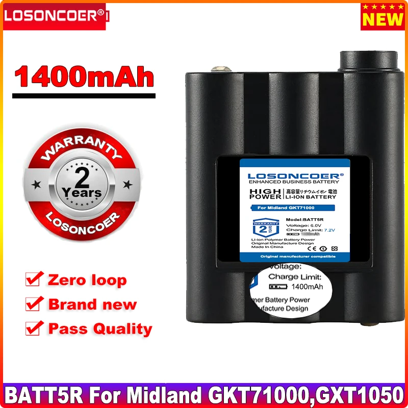 1400 мА/ч, BATT-5R BATT5R AVP7 Батарея для прослушивания GXT1000,GXT1050,GXT300,GXT325,GXT400,GXT444,GXT450,GXT500,GXT550,GXT555,GXT600