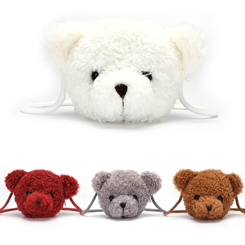 

Newest Arrival Baby Girls Cute Bear Shoulder Bag Plush PP Cotton Cartoon Animal Messenger Bag Children's Christmas Gift