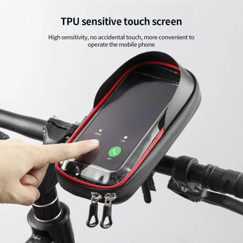 

Layered Inside Bike Phone Bracket Package Sensitive Touch Screen Bicycle Bag Rotation Colorful Waterproof Bike Phone Bag