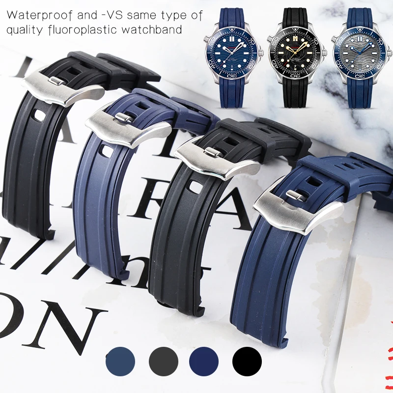 

Ремешок для часов Omega SEAMASTER 007, силиконовый ремешок с пряжкой планеты океана AT150, резиновый браслет для часов, аксессуары, запчасти