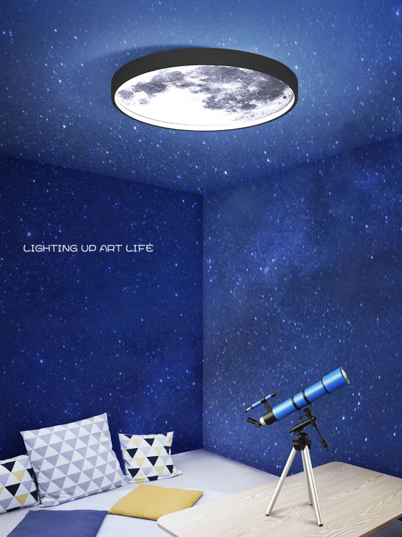 

Светодиодный потолочный светильник с Луной и астронавтом, настенный светильник для спальни, гостиной, кабинета, детской комнаты, виллы, укр...