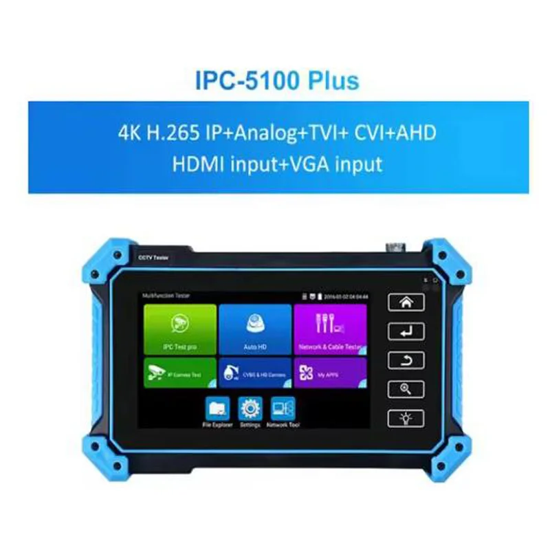 

WANGLU IPC-5200C Plus 5,4-дюймовый полный 8-мегапиксельный IP CVI TVI AHD SDI Аналоговый тестер IP-камеры 6 в 1 VGA и 4K HD с входом IPC-5100C Plus