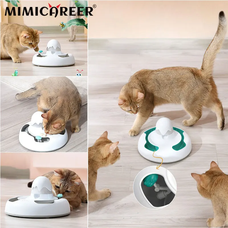 

Cat Toy Smart automatic cat teaser Cat Toys Interactive Training Teaser Pet Kitten food leaker USB Charging Hunt Game Console