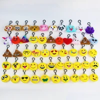 1pcs cute cartoon plush smiley keychain pompom trinket for baby plush toy girl bag car keychain pendant jewelry