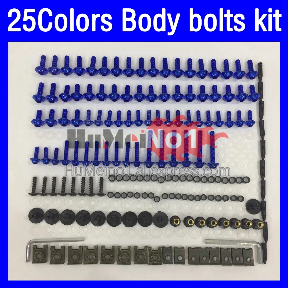 

268ps Fairing bolts full screw kit For Aprilia RSV1000R RSV1000 RSV-1000 RSV 1000 R 07 08 2007 2008 07-08 Body bolt screws Nuts