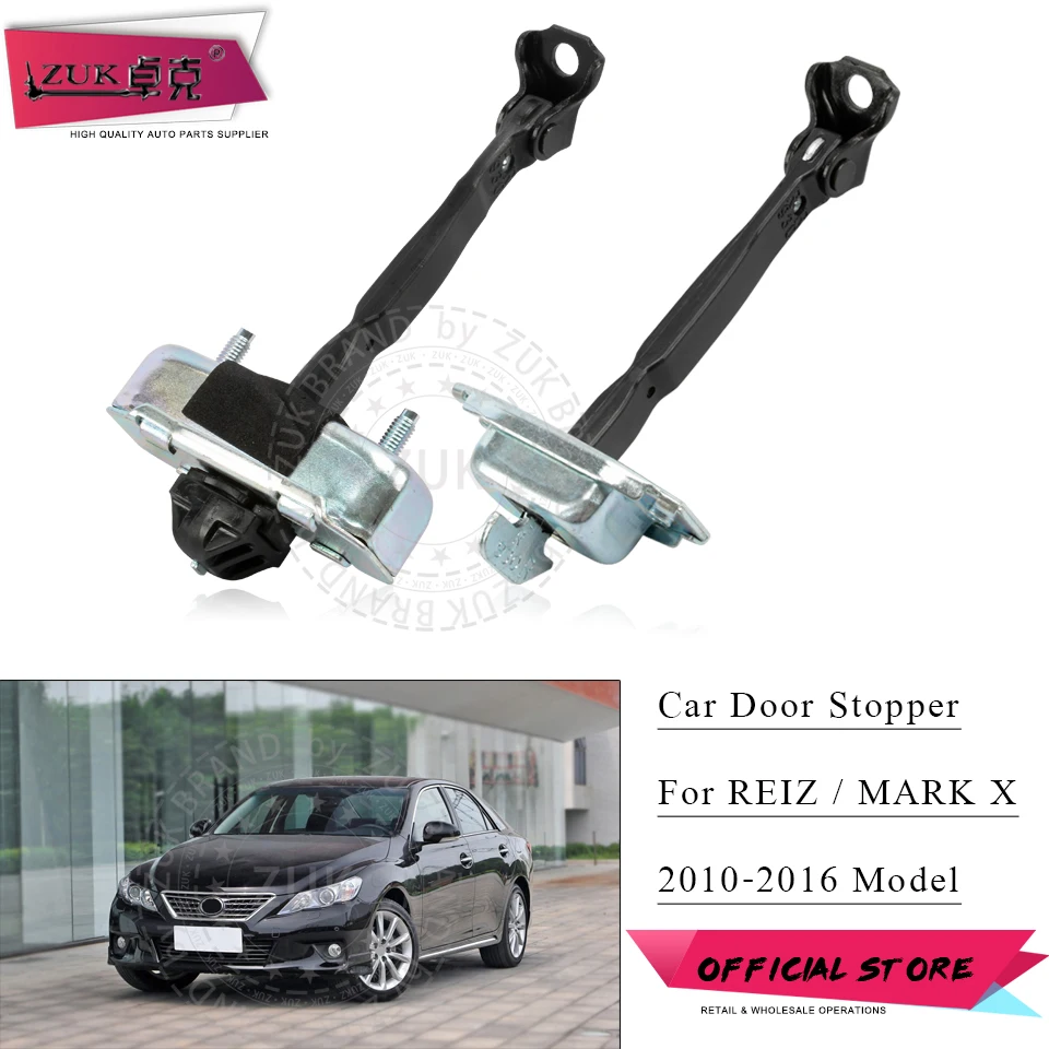 

ZUK Car Front Rear Door Checker Stopper Door-Check Strap Hinge Arm Opening Stay Holder For TOYOTA REIZ MARK X II GRX13 2010-2016