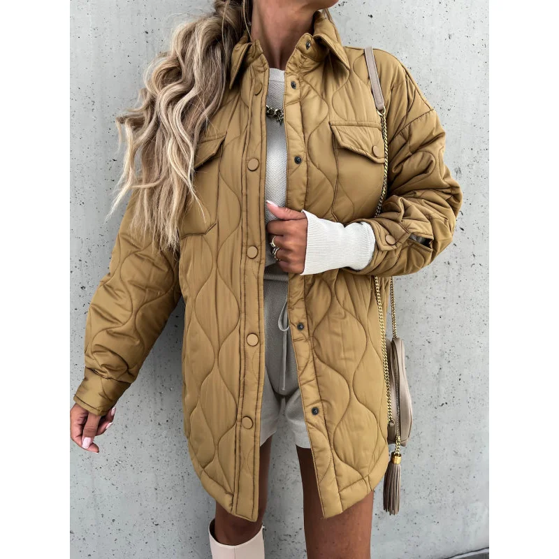 Women's Winter Vintage Warm Cotton Jacket with Belt Padded Female Long Thin White Oversize Quilted Coat for Women 2022