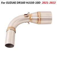 slip on motorcycle middle connect pipe mid link tube stainless steel exhaust system for suzuki dr160 hj150 10d 2021 2022