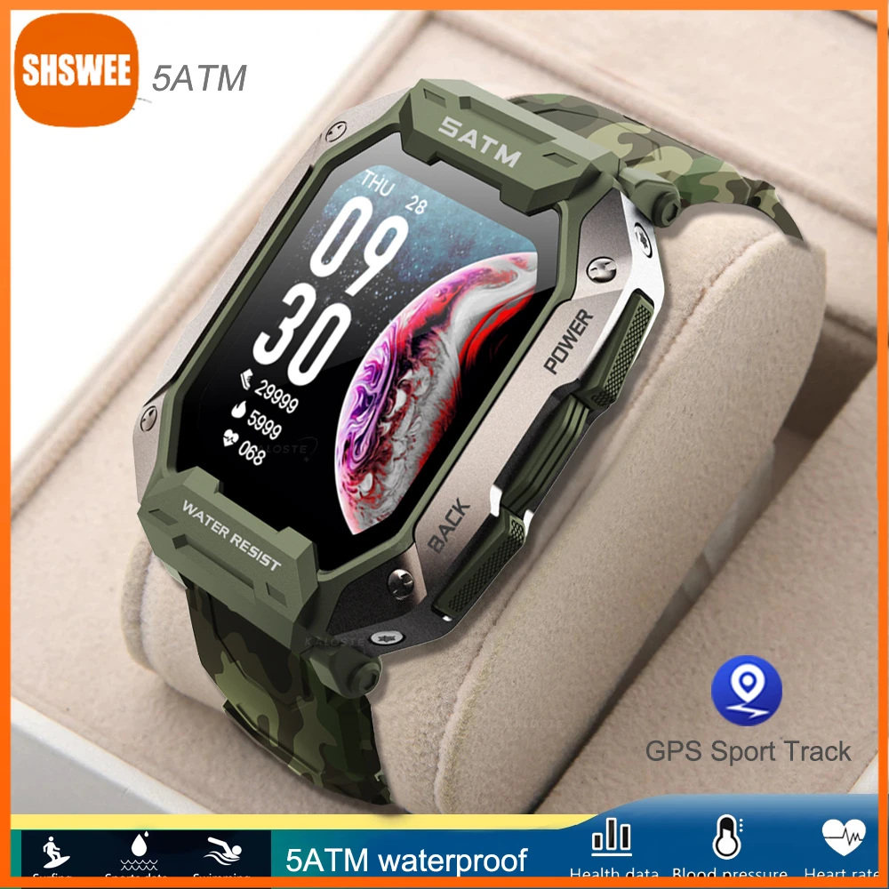 

For Huawei Xiaomi Smart Watch Men Smart Watch Heart Rate Blood Pressure 5ATM Waterproof Smartwatch Man+Box For Android ios