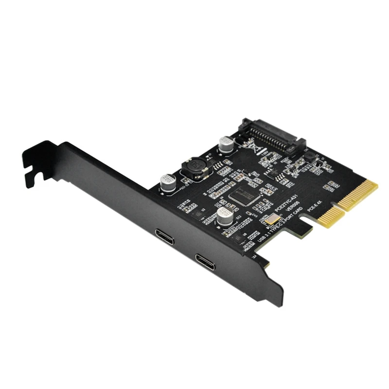 

USB3.1 Type-C Dual Port Expansion Card ASN3142 10Gbps 2 Port USB3.1 Type-C Gen2 High Speed Adapter Card