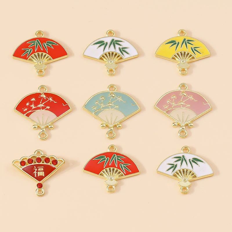 10 шт. новые милые китайские Подвески из бамбука в виде цветка сливы