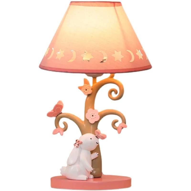 Ins Girl Bedroom Desk Lamp Cartoon Children's Room Bedside Table Lamp Girl Princess Room Personality Creative Romantic LED Lamp