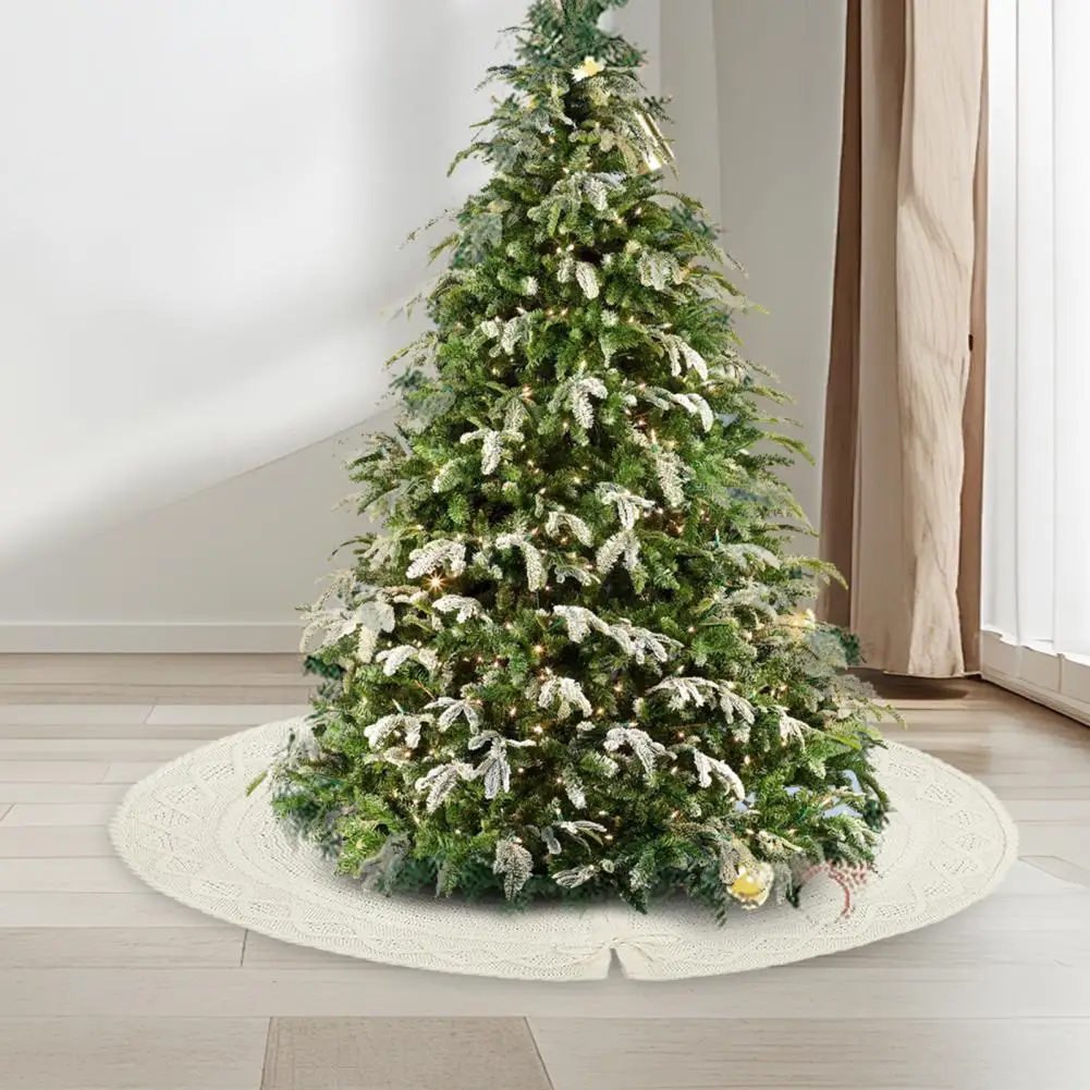 Праздничный вязаный чехол на елку вязаная юбка в деревенском стиле комплект с