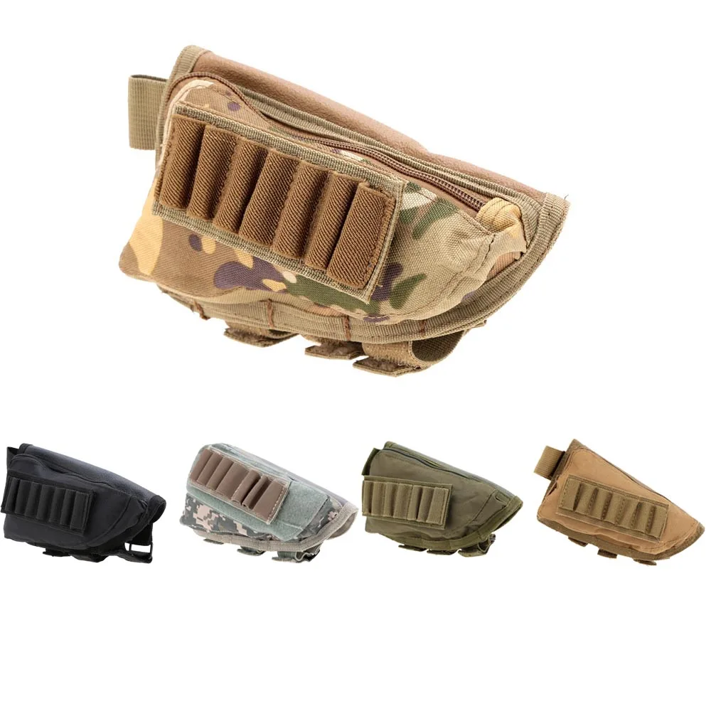 

Tactical Hunting Rifle Buttstock Pack Bag Cheek Rest Shell Mag Ammo Pouch Bullet Bag Military Bullet Carrier Gun Accessories
