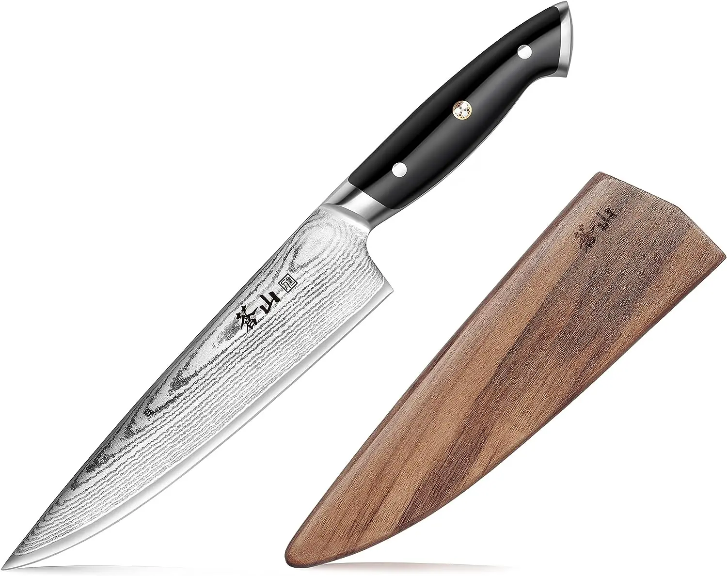 

Series 62731 High Carbon X-7 Damascus Steel Forged Chef Knife with Walnut Sheath, 8-Inch