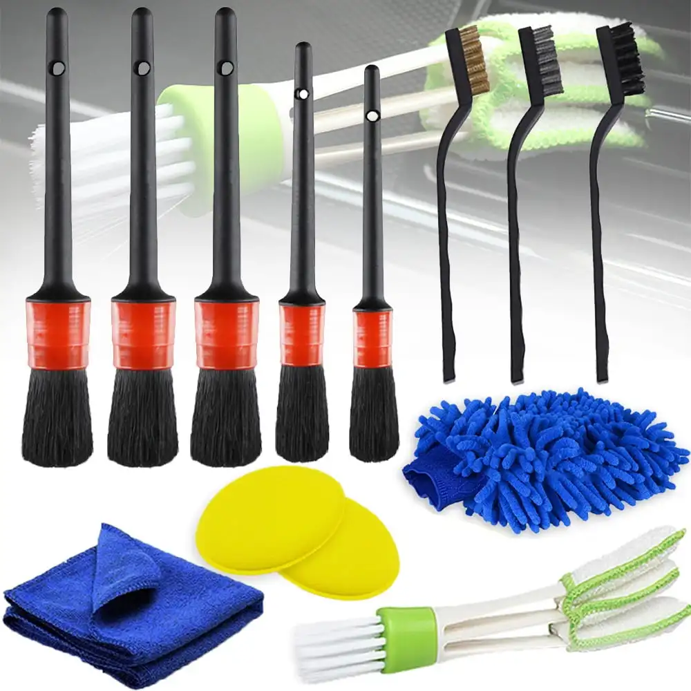 13 x Car Detailing Brush Wash Auto Detailing Cleaning Kit For Wheel Clean