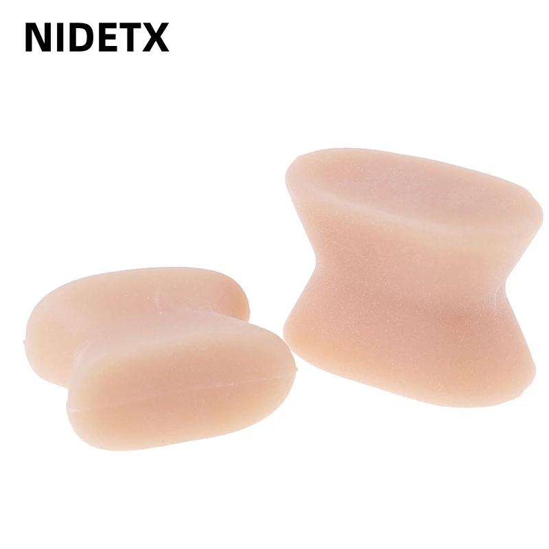 

2pcs=1pair Silicone Gel Toe Separator Hallux Valgus Thumb Overlapping Repair Bunion Corrector Bone Orthotic Straightener 3 Size