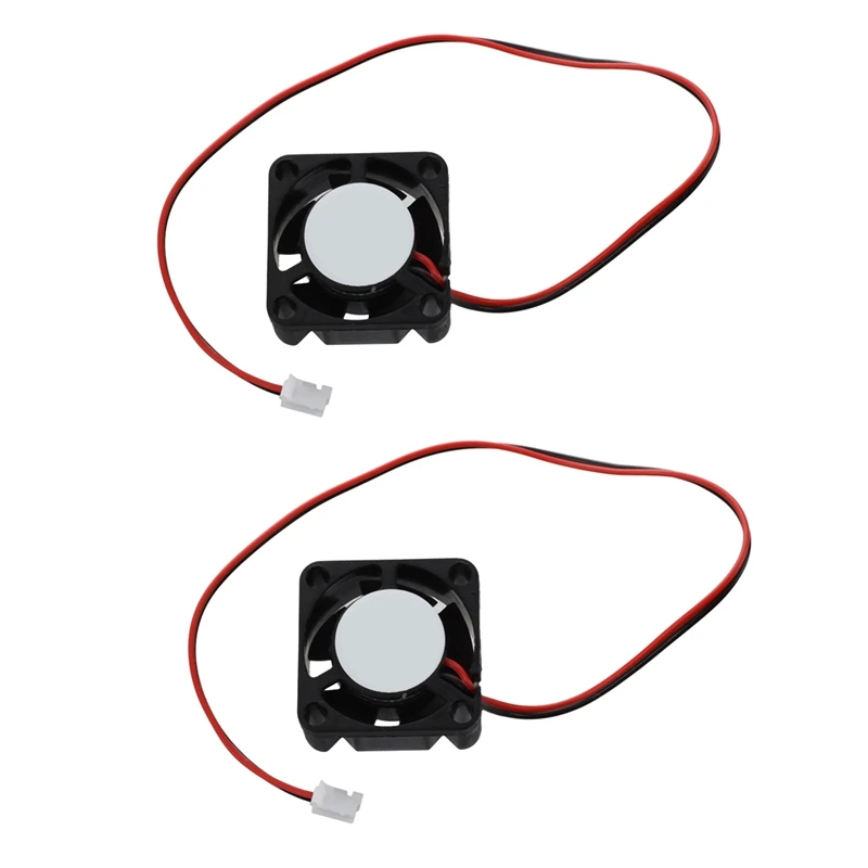 

2Pcs 25Mm X 10Mm 2Pin DC 12V 0.05A Black Plastic Mini Cooling Fan