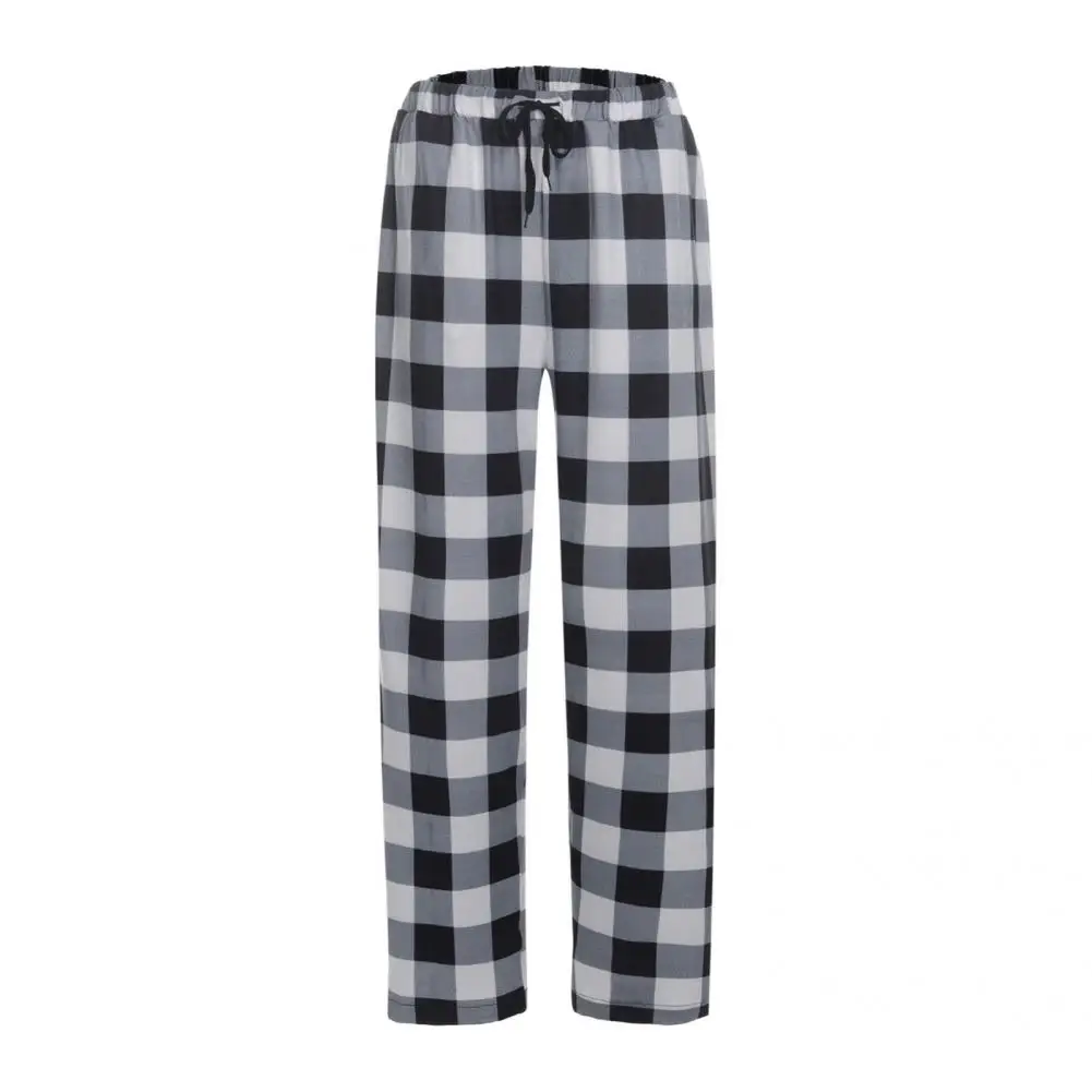 

Great Full Length Spring Trousers Pajama Trousers Plaid Drawstring
