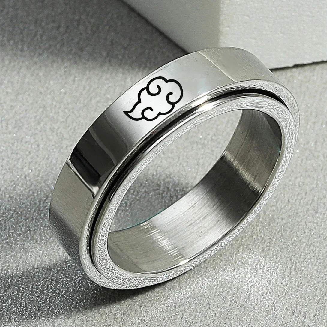Anime Cosplay Cloud Rings Japanese Style Animation Ring Stainless Steel Jewelry Titanium Men's