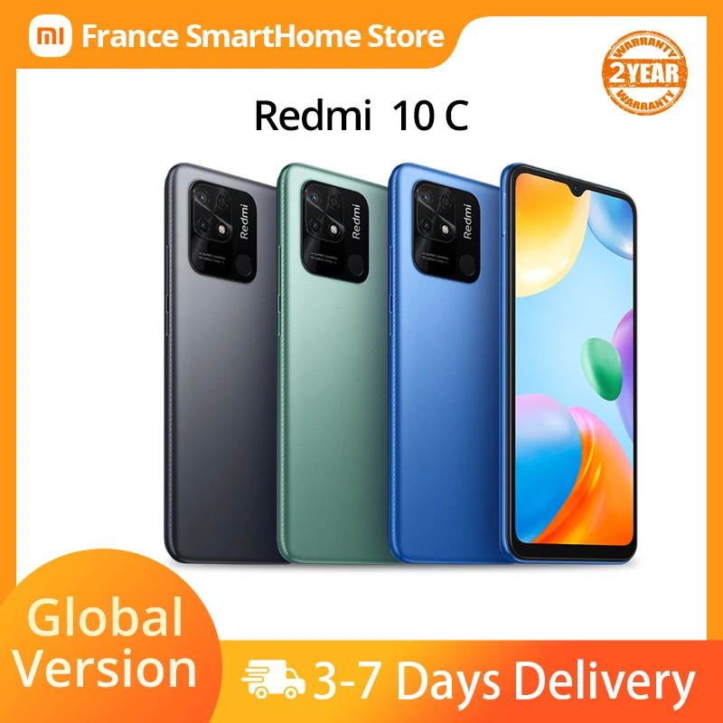 Смартфон Xiaomi Redmi 10C восемь ядер экран 680 дюйма 4 Гб + 64 ГБ/4 ГБ |