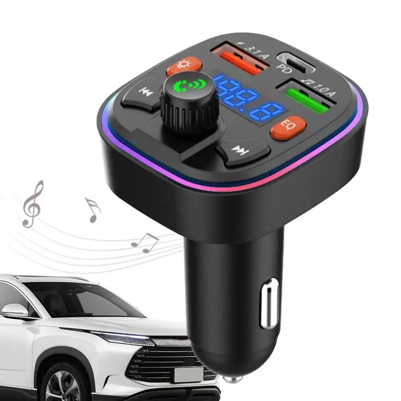 

Автомобильный mp3-плеер, FM-передатчик, быстрая зарядка, беспроводной адаптер с Bluetooth, гарнитура для звонков, радиоприемник для аудио плееров и всех
