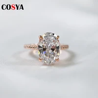 cosya 100 925 sterling silver sparkling 913mm oval high carbon diamond wedding rings for women party fine jewelry gift