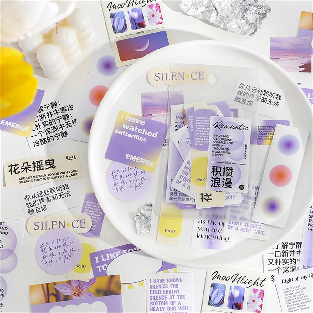 

40pcs INS Stickers Label Mark Planner DIY Scrapbooking Journal Stationery Supplies Scrapbooking Background Decoration Stickers