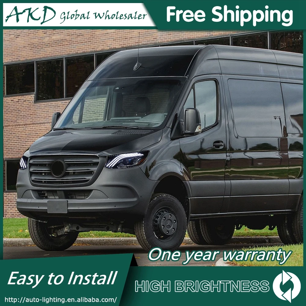 Фото Автомобиль для Benz Sprinter 2018-2023 фары 12 В ходовые DRL Hella Led Bi Xenon H1 H7 лампы противотуманные фары автомобильные принадлежности аксессуары №1